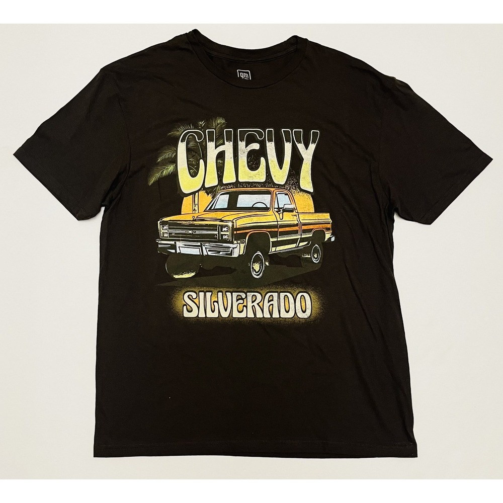 GM Official Licensed Product Brown Chevy Silverado Graphic Print Mens L Shirt